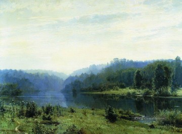 nisty Morgen 1885 klassische Landschaft Ivan Ivanovich Fluss Ölgemälde